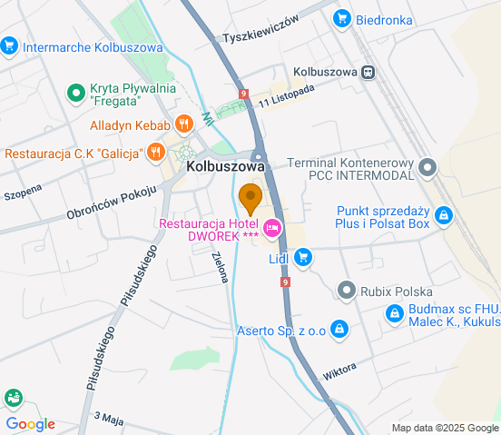 Mapa dojazdu do hurtowni motoryzacyjnej w miejscowości Kolbuszowa