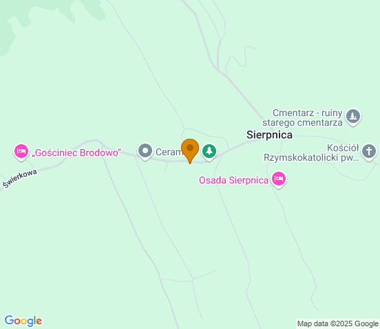 Mapa dojazdu do warsztatu samochodowego w miejscowości Sierpnica