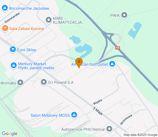 Mapa dojazdu do warsztatu samochodowego w miejscowości Jarosław