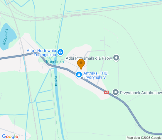 Mapa dojazdu do warsztatu samochodowego w miejscowości Częstochowa