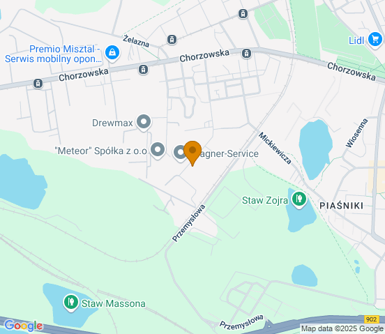 Mapa dojazdu do warsztatu samochodowego w miejscowości Świętochłowice
