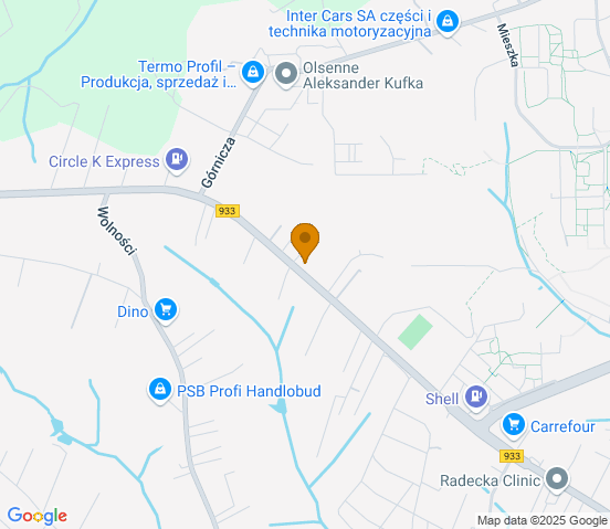 Mapa dojazdu do warsztatu samochodowego w miejscowości Wodzisław Śląski