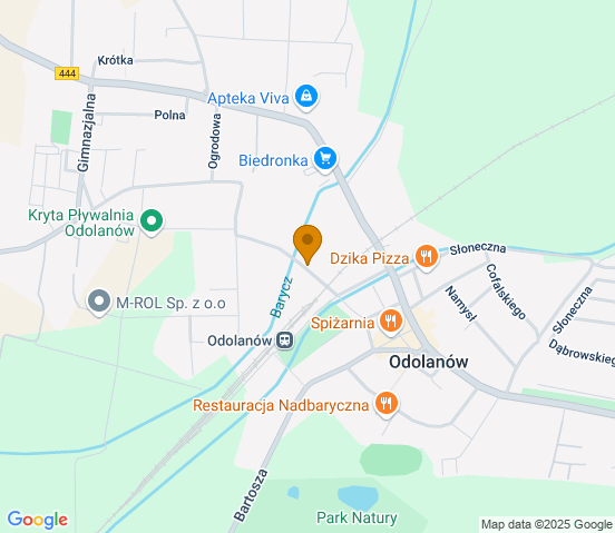 Mapa dojazdu do warsztatu samochodowego w miejscowości Odolanów